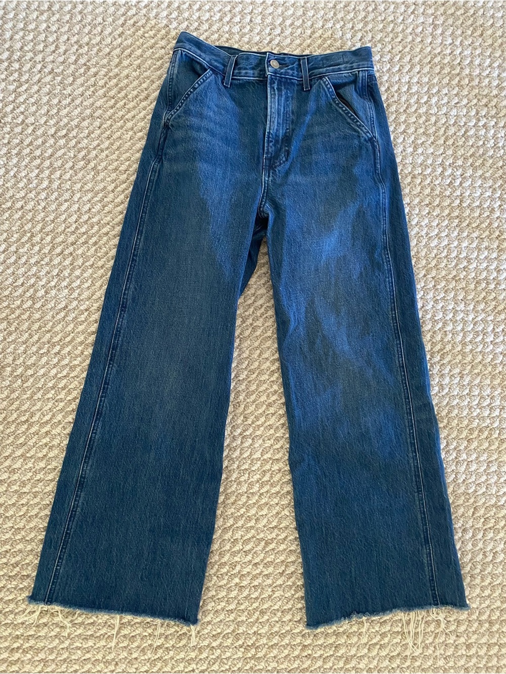 Veronica Beard Taylor Relaxed Wide Leg High Rise Jeans